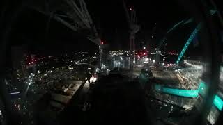 Tower Crane Slewing around in a full 360 circle