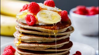 Easy and Healthy Banana oat pancakes