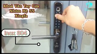 LẮP KHÓA VÂN TAY CỬA NHÔM XINGFA INOX 304 TẠI BÌNH DƯƠNG | THIÊN LỘC SMART DOOR LOCK