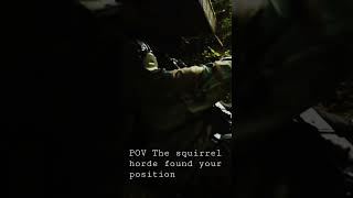 POV the squirrel horde #military #guntuber #milsim #airsoft #gear #chestrig #ak47 #ambush #trench