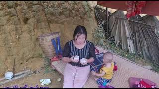 Build a bamboo house with your children in 20 days, build a farm life - Single mother