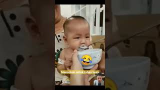 Bayi minum susu gemas #tingkahlucubayi #cutebaby #funny