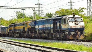 MACHO WDG 4 and WDG 4D Climbing a GRADIENT with MELODIOUS HONKING | Indian Railways