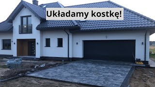 Podjazd z kostki brukowej- układanie kostki