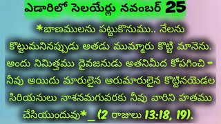 ఎడారిలో సెలయేర్లు నవంబర్ 25