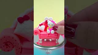 How to make Mini Hello Kitty from Clay #shorts #videoshorts #hellokitty