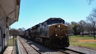 CSX ET44AH 3458 leads CSX M652 at Ellenboro