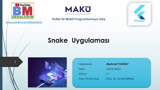 Flutter SnakeApp