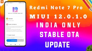 Redmi Note 7 Pro Miui 12 OTA Update || Miui 12 Update On Redmi Note 7 Pro || Unique Tech