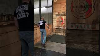 Catching a 3” ring with my Toro throwing knife #knifethrowing #trickshots #classaxecinci