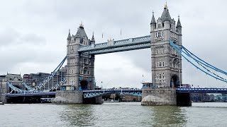 A misty walk along the Southbank - Tower Bridge to London Bridge via HMS Belfast and Hay's Galleria