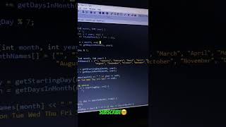 calendar in c++ IDE dev c++ #cppprogramming #codingtime #codinglife