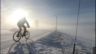 Vintersykling på Røyse