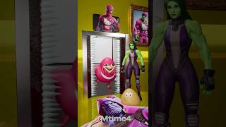 Mouth Elevator VS Ugandan Knuckles & POU & She Hulk | Marvel ＆Fortnite Animation