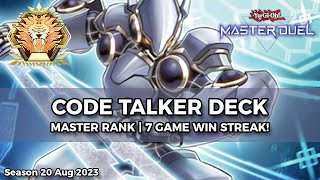 7-0 Streak! Code Talker Deck (Diamond-Master) Season 20 - Yu-Gi-Oh! Master Duel