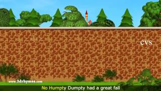 Humpty Dumpty Nursery Rhyme   3D Animation English Rhymes for children