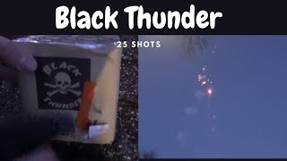 Black Thunder 25 shots Salute Cake Cafferata Vuurwerk/Fireworks