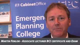 BCI: Certificate of Business Continuity Management