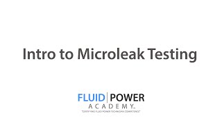 MicroLeak - the safest and most efficient way to test hydraulic components.