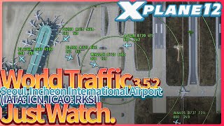 X-Plane 12, Top-Down view RKSI / World Traffic 3.5.2