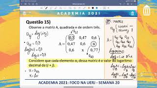 UERJ - SEMANA 20 (M2) - Rui Lima - Matrizes