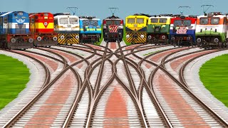 9️⃣ Indian Train Simulator 2024 CHAOS On BUMPY RAILROAD TRACKS! Trains Crossing | train simulator