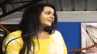 Amruta Fadnavis speaking at Palghar while inaugurating  mother & child malnutrition care unit