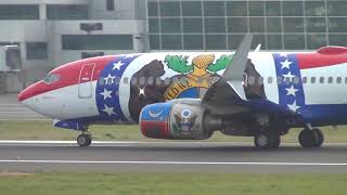 Southwest Airlines "Missouri One" Boeing 737-700  takeoff from Portland Airport