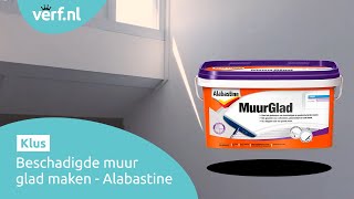 Een beschadigde muur glad maken | Alabastine Muurglad | Verf.nl