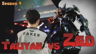 Faker - Taliyah vs Zed Mid - Patch 9.17 LoL Season 9 KR Ranked | League of Legends Replays