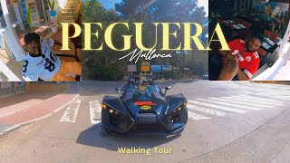 PEGUERA MALLORCA SPAIN Walking Tour. Batmobile ENDING Bars, Restaurants, Shops