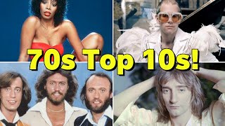 Top 10 Best Selling Songs Each Year Of The 1970s (US Billboard)