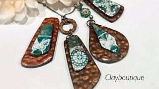 Polymer Clay Faux Hammered/Patinaed Copper