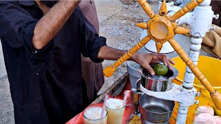 Pakistani Street Food | Making Healthy Refreshing Summer Drink !! Malta Juice Making Roadside