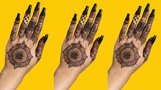 mandala tikki mehndi design for back hand || mehndi design back hand front hand simple