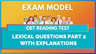 OET READING MATERIALS - LEXICAL QUESTIONS PART 2 | MIHIRAA