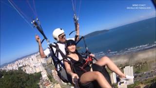 MAYARA VOANDO DE PARAPENTE EM SÃO VICENTE  SP