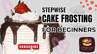 basic cake frosting for beginners | Stepwise cake frosting | small cake