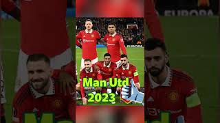 Man Utd line up 2023 vs 2008. #football #goat #edit