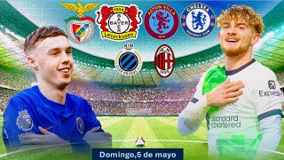 15 partidos de las principales ligas de futbol en Europa el Domingo 5 de mayo.