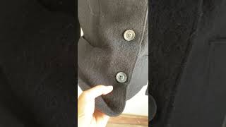 Black Pure Wool Blazer for Women Size L