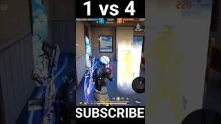 1 vs 4 Destroyed in Seconds #video #freefire #shortvideo #shorts