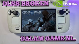 God Of War Ragnarok Steam Deck DLSS Test  + Install | Game ni pecah mod dlss?