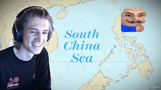 xQc Reacts To Why China Is Building Islands In The South China Sea - With Chat