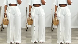 How to Cut and Sew Pant Trouser with Perfect Crotch and Front Slit