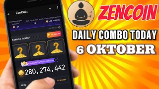 6 Oktober Zencoin Daily Combo Today