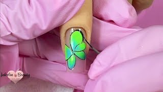 💖HERMOSA MARIPOSA EN COLORES NEÓN😍🦋 #mariposasenlasuñas #mariposa #diseñodemariposa