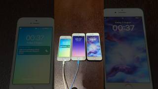 iPhone 5s vs iPhone 6 vs iPhone 8 boot up test #shorts #iphone5s #iphone6 #ios12 #iphone8 #ios16