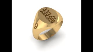 Solid Gold Signet Ring, Massive 15 grams of solid gold