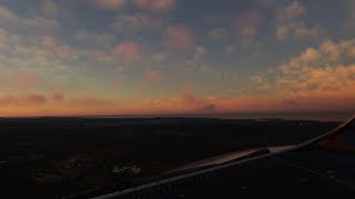 Sunset Departure out of Mahon Airport RWY 01 (LEMH) | Fenix A320 IAE | MSFS